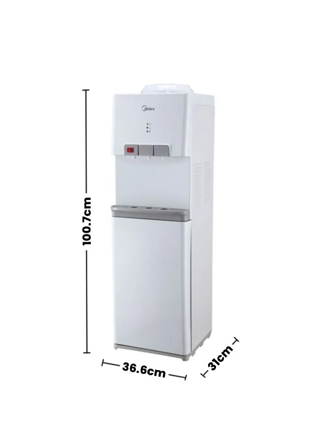 Midea 3 Tap Free Standing Top Loading Water Dispenser YL1732S-W White - Image 2