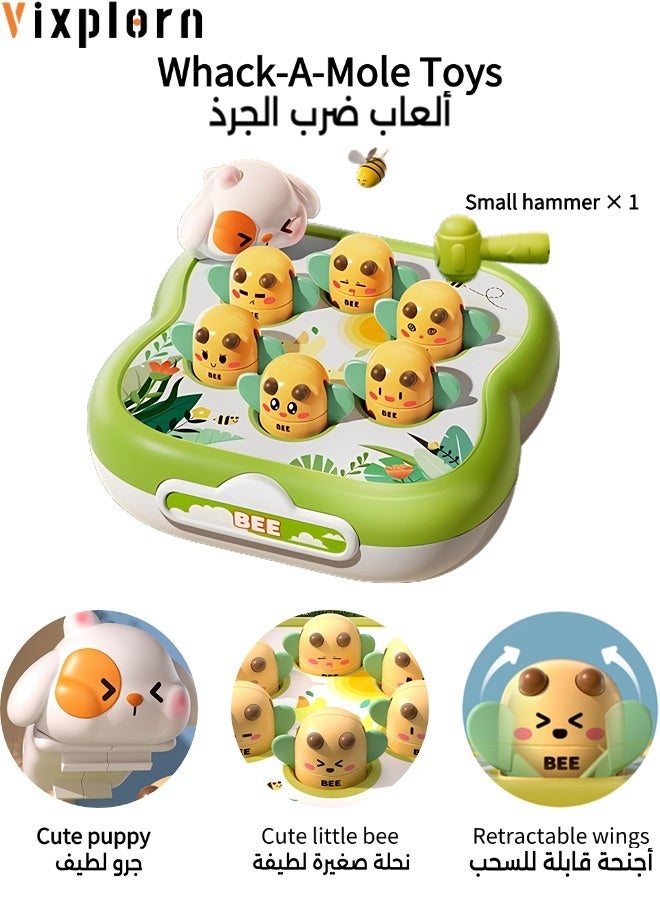 Vixplorn Toy hammer and whack-a-mole game, early childhood educational toys for infants and toddlers, parent-child interactive toys, portable whack-a-mole toys, gifts suitable for infants and toddlers, enlightenment toys - Image 1