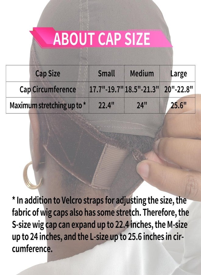 Labhairs LAB HAIRS Wig Cap with Grip Band for Keeping Wigs in Place, More Full Cap-wide Transparent Lace for Lace Front Wigs - Brown/Black/Nude Non Slip Cap Make Your Wig Be Glueless (Brown-L) - Image 5