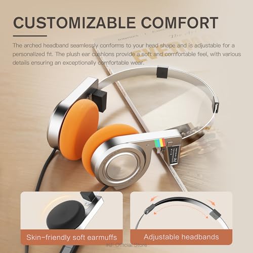 iKF R3 Classic Retro Bluetooth Headphones, Foldable Lightweight Wireless Headset,Vintage, Volume Control,60 Hours Playback, Noise Isolation, with Microphone, Throwback 80s 90s Design(Slivery) - Image 3