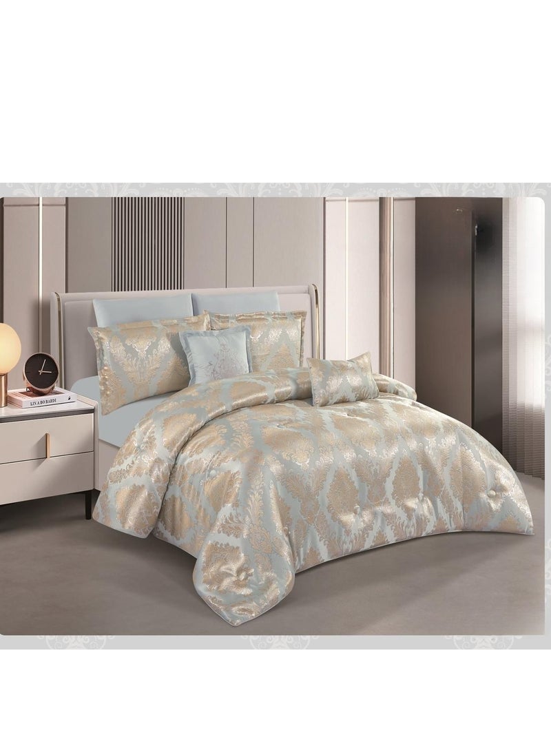 LEVORE Luxury Heavy Jacquard Double Duvet Cover Set, 8 Pieces, King Size Duvet Cover, 220 x 240 cm  - Image 1