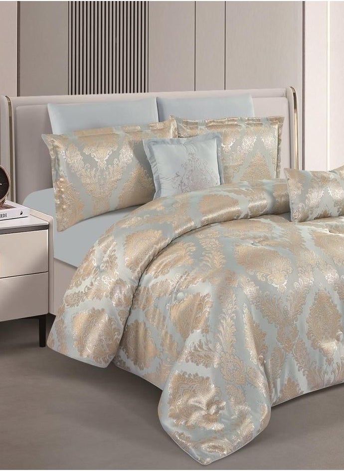 LEVORE Luxury Heavy Jacquard Double Duvet Cover Set, 8 Pieces, King Size Duvet Cover, 220 x 240 cm  - Image 2