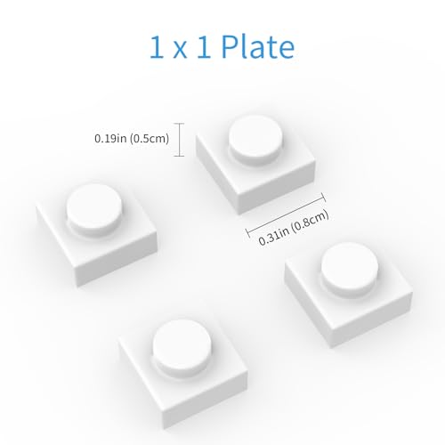 PIPART Pixel Bricks Mosaic Art Pieces Compatble with Major Brands 1x1 Plate 1000 Pieces 3024 Brick 1 White - Image 5