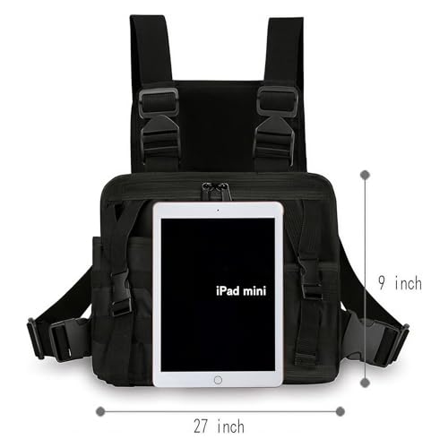 LUITON Radio Chest Harness with Reflective Strips Shoulder Holster Radio Vest Holder Two Way Radio Vest Rig Walkie Talkie Case - Image 5