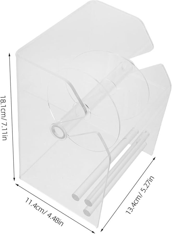 حامل موزع لفات الملصقات الأكريليكي ثلاثي الأقسام قابل للتعديل لمنظم سطح المكتب المكتبي - Image 3