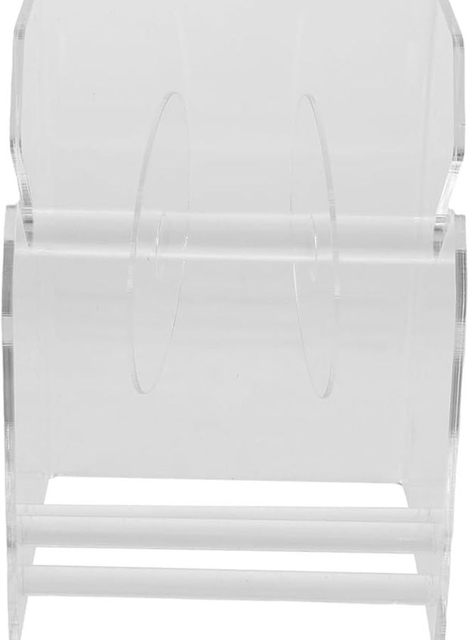 حامل موزع لفات الملصقات الأكريليكي ثلاثي الأقسام قابل للتعديل لمنظم سطح المكتب المكتبي - Image 1