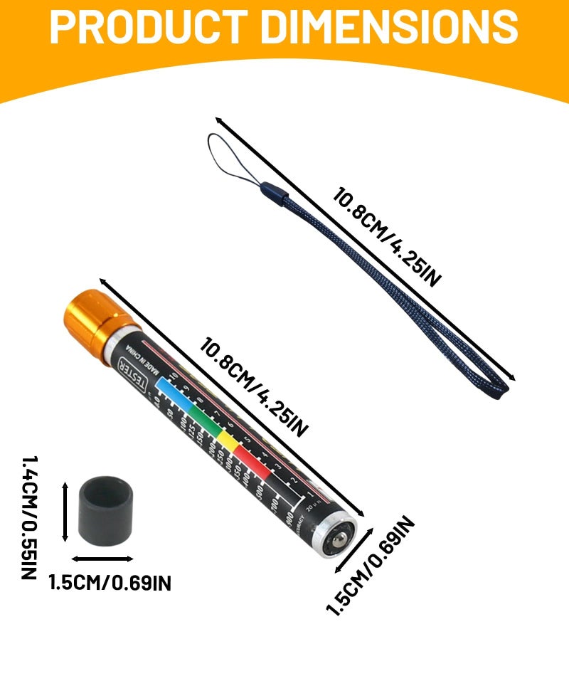 AGMITRAKA Car Paint Tester, 2-Piece Thickness Gauge Meter, Includes 1 DFT Meter for Paint Thickness and 1 Lanyard, Coating Thickness Gauge for Accurate Paint Measurement ﻿ - Image 2