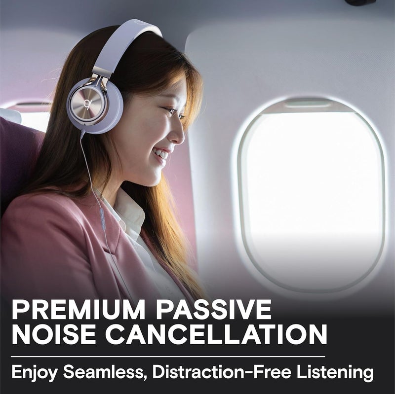 Artix CL750 On-Ear Headphones Wired with Mic and Volume Control — Noise Isolating Corded Over Ear Headphones with Microphone for Laptop and Computer, Plug in Headset with Cord (Aux Jack 3.5mm) - Image 3