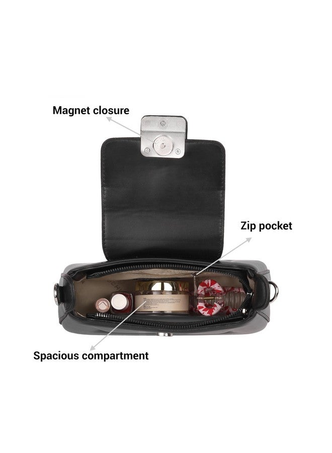 Mochi Women Black Sling Bag (66-214) - Image 5