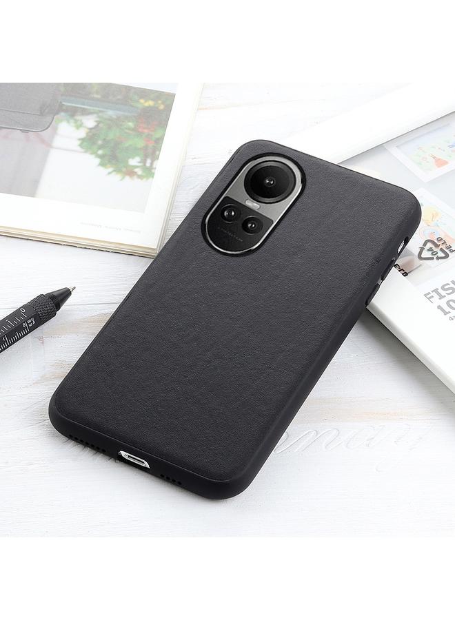 اس-توب جراب لهاتف OPPO Reno10 Global / 10 Pro Global جراب هاتف من الجلد الأصلي بملمس جلد الحمل - Image 3