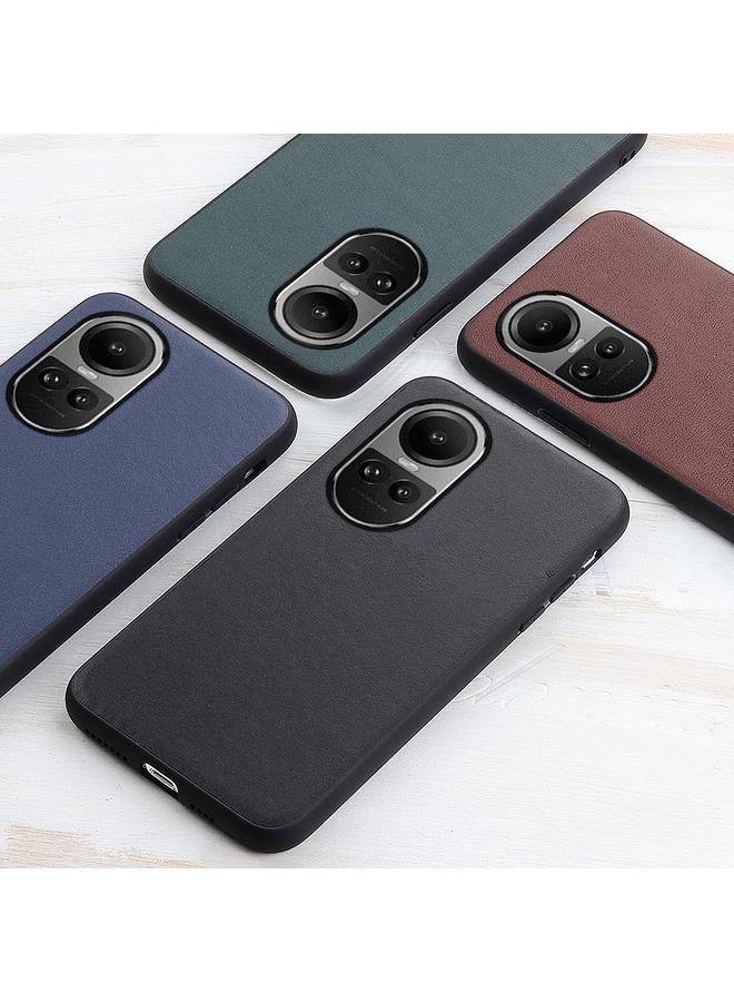 اس-توب جراب لهاتف OPPO Reno10 Global / 10 Pro Global جراب هاتف من الجلد الأصلي بملمس جلد الحمل - Image 4