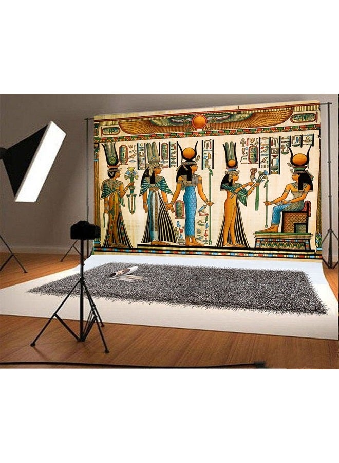 5x3ft Gods of Egypt Backdrop for Photography Egyptian Decor Ancient Egyptian Mythology Sphinx Egypt Parchment Hieroglyphic Photo Background for Travel Vacation Photoshoot Studio Props