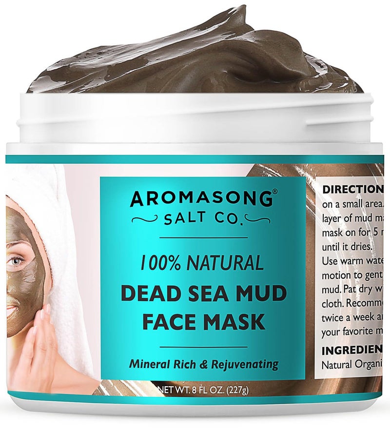 Aromasong 100% Pure Dead Sea Mud Mask - 5 Minute Mask - No Ingredients Added - for Face & Skincare - Blackhead Remover - Anti-aging - Pore Minimizer - Image 1