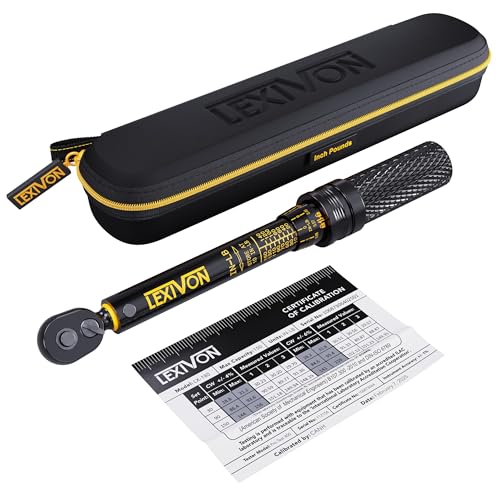 LEXIVON Inch Pound Torque Wrench 14Inch Dr 72Tooth Gear DualDirection Click Type MicroAdjustment 10150 inlb 11169 Nm Zippered Protective Case LX180 - Image 1