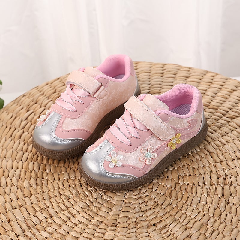 2025 Spring New Girls' Fashionable Non-Slip Lightweight Shoes Boys' Sports Soft Sole Training Shoes - Image 3