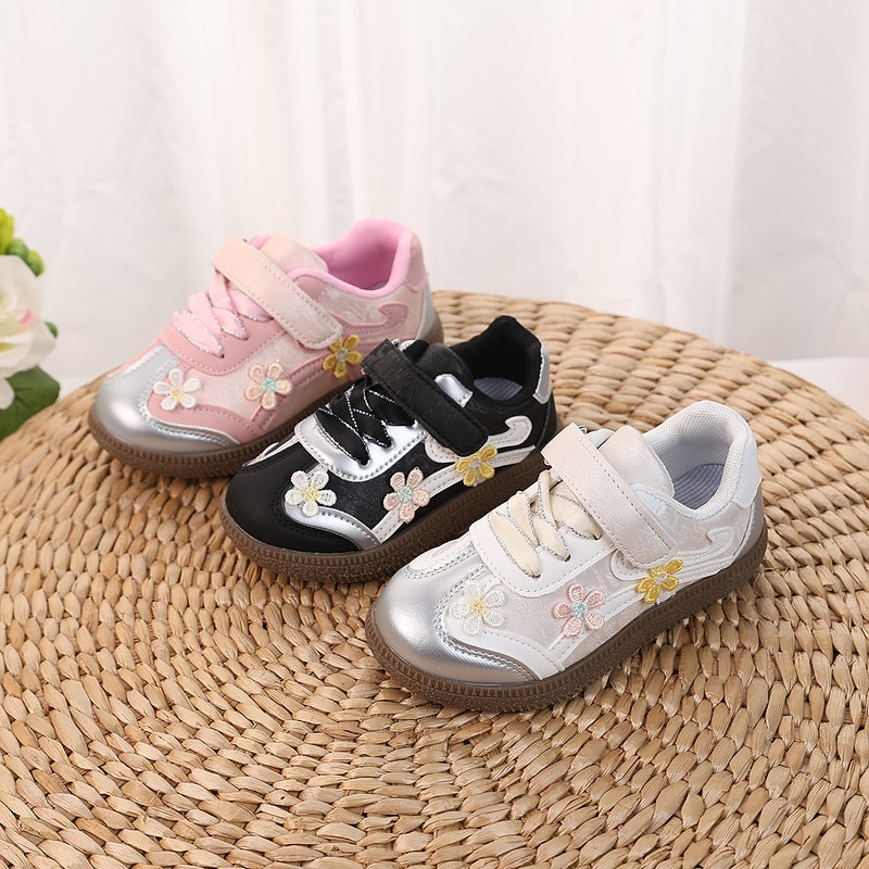 2025 Spring New Girls' Fashionable Non-Slip Lightweight Shoes Boys' Sports Soft Sole Training Shoes - Image 2