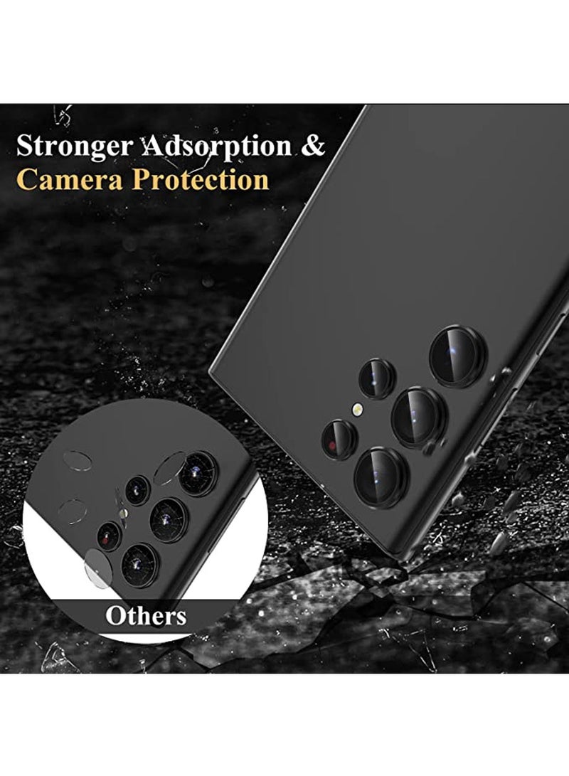Avocase Camera Lens Glass Protector With Ring For Samsung Galaxy S24 Ultra - Titanium Black - Image 4