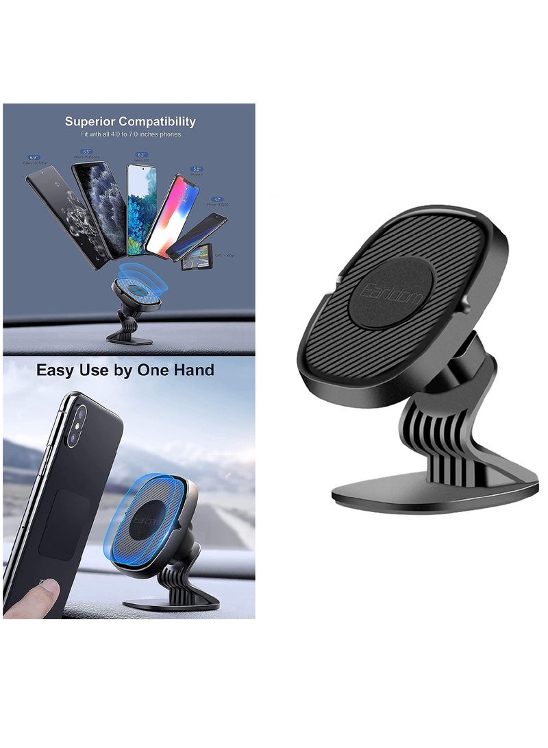 Earldom حامل الهاتف المحمول المغناطيسي 360 درجة باللون الأسود - Image 4
