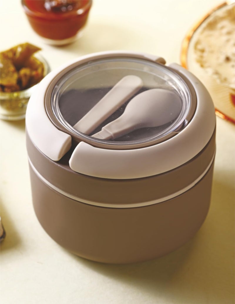 Ganesh Cresta Food Insulated Airtight Leak-Proof Lunch Box for Office, School, Picnic - 400ml -Color May Vary, Plastic - Image 1