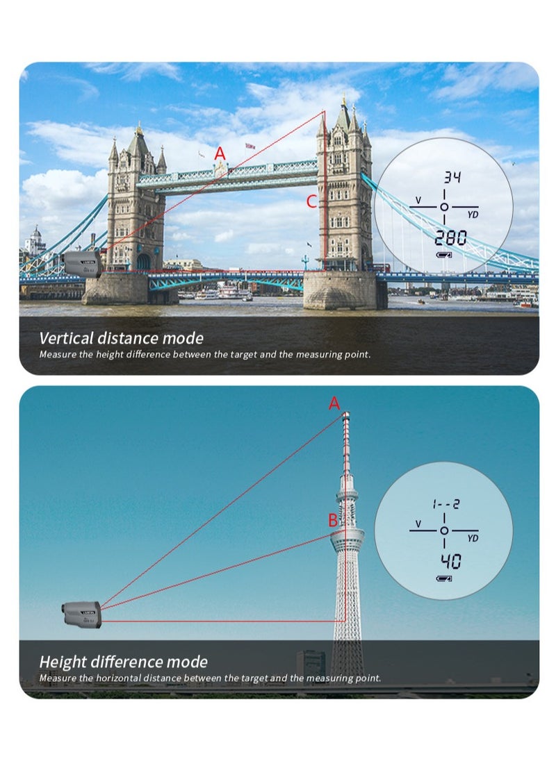 Generic Outdoor golf laser rangefinder telescope 650 meters height measurement and angle measurement  - Image 3