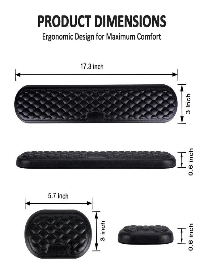 LLCJYYCY Wrist Rest for Keyboard and Mouse, Ergonomic Memory Foam Keyboard Set with Non-Slip Base, Soft Arm Cushion & Palm Support for Office, Home, Gaming & Laptop Typing, Reduces Fatigue & Strain, Black - Image 5