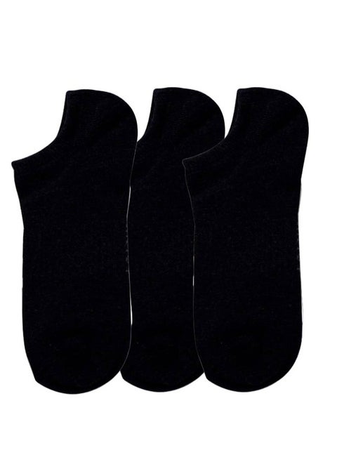 future socks low cut pack of 3 black size 31-35 cotton