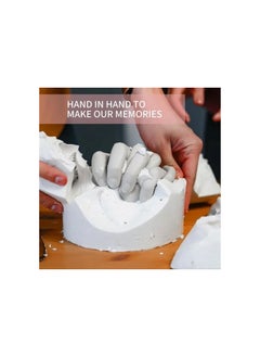 Generic Hand Casting Kit Keepsake Hands Mold Powder DIY Plaster Statue Mold Making Hand Holding Craft for Couples, Baby,Adult & Child  - Image 2