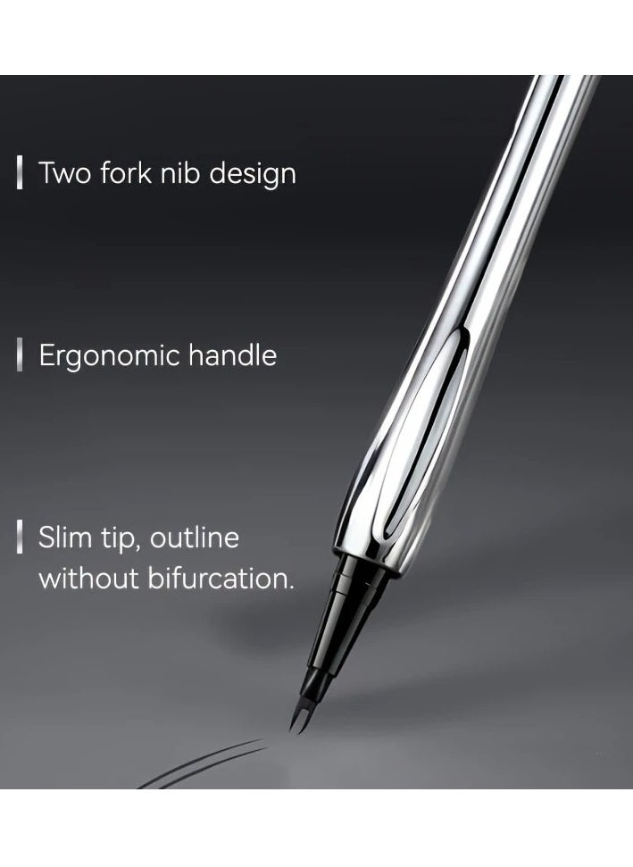 AMG - Dual-Tip Eyebrow Pencil - Fine Liner & Brow Definer 2-in-1, Waterproof, Smudge-Proof, Natural Finish, Ergonomic Grip, Beginner-Friendly - Gray Brown - Image 1