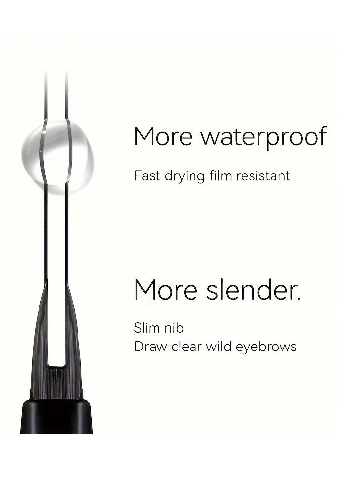 AMG - Dual-Tip Eyebrow Pencil - Fine Liner & Brow Definer 2-in-1, Waterproof, Smudge-Proof, Natural Finish, Ergonomic Grip, Beginner-Friendly - Gray Brown - Image 1