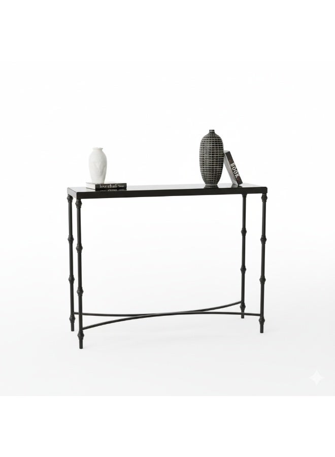 رود هوم طاولة مدخل زجاج وحديد فاخرة - تصميم عصري بسيط - Image 3