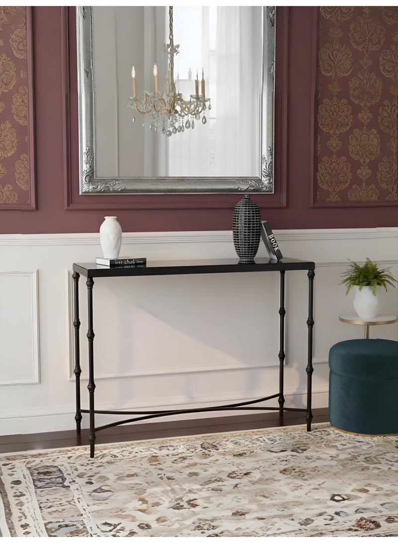 رود هوم طاولة مدخل زجاج وحديد فاخرة - تصميم عصري بسيط - Image 1