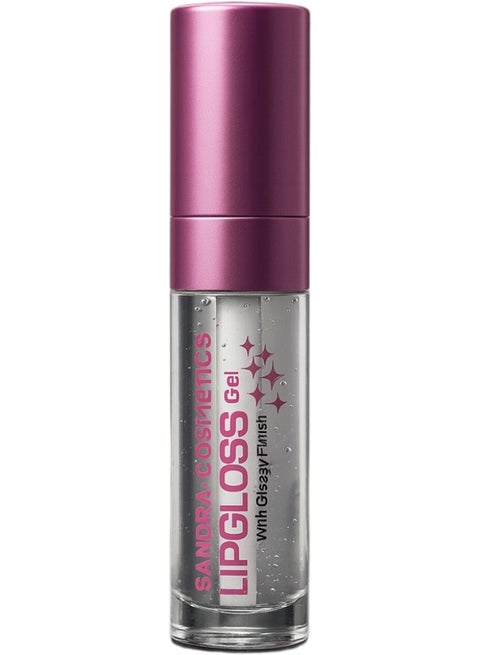 Sandra-Cosmetics Moisturizer Lip Gloss Gel – Long Lasting, Super Glossy Finish for Irresistibly Juicy Lips – Hydrating Formula with Squalane for Nourishment & Smoothing – Prevents Chapped Lips All Day & Night – Clear/Colored Gloss.