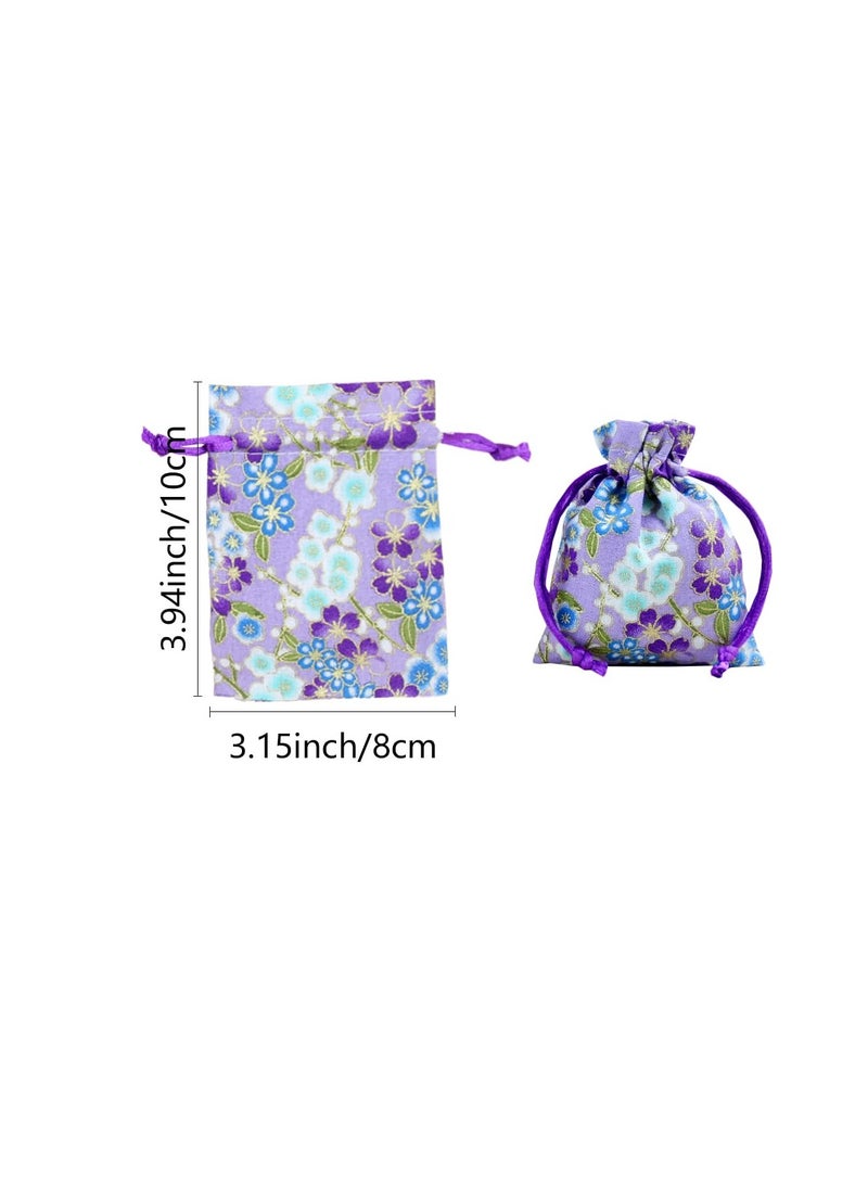 SYOSI 20Pcs Silk Drawstring Bag, Embroidered Drawstring Jewelry Pouch Bag, Jewelry Bag Candy Sachet Bags, Drawstring Gift Bags, Jewelry Crystal Bag, Present Package Bag, for Wedding Party Favors DIY - Image 2