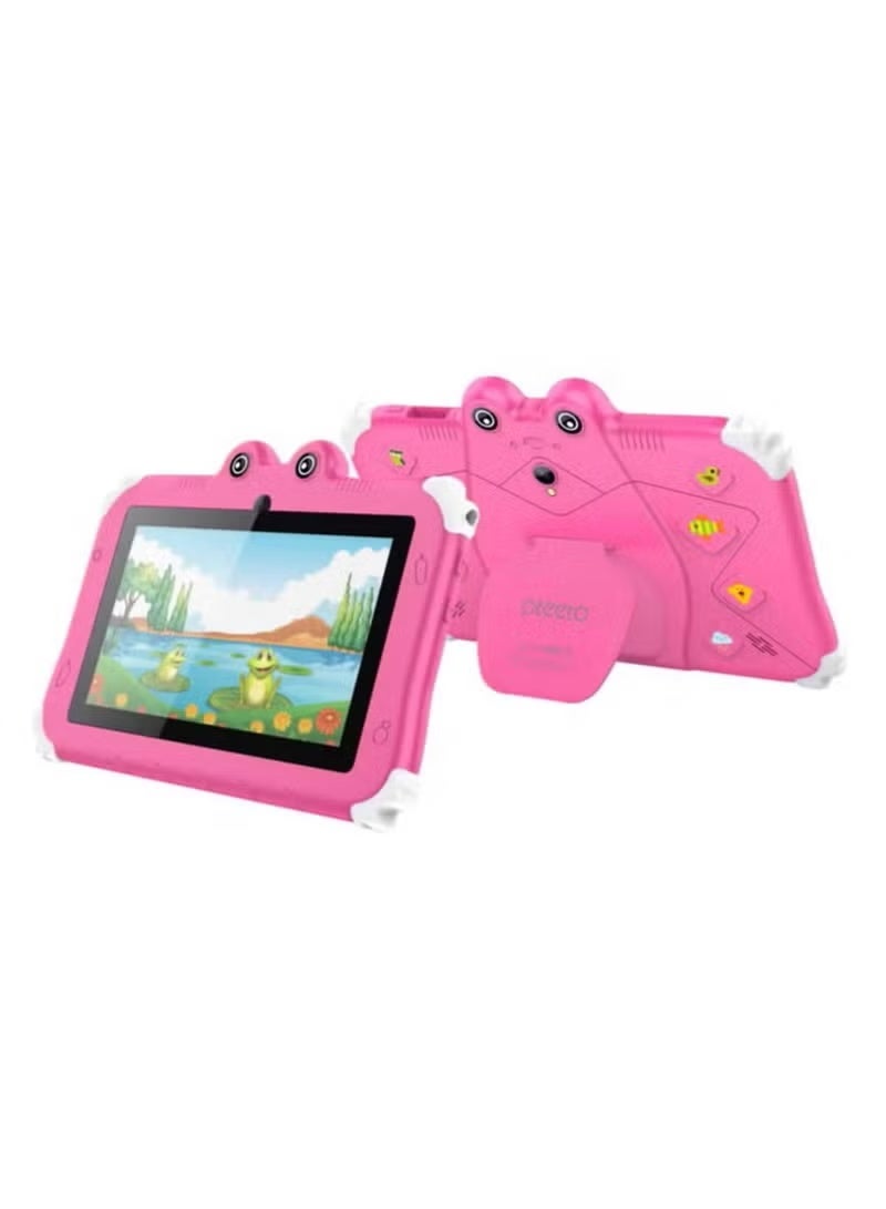 Oteeto Tab 6 Kids Tablet – 7-Inch Pink Android Tablet | 4GB RAM + 128GB Storage | WiFi Connectivity | Kid-Friendly Educational Apps | Durable Protective Case | Parental Controls | Long Battery Life | Lightweight & Portable | International Version - Image 1