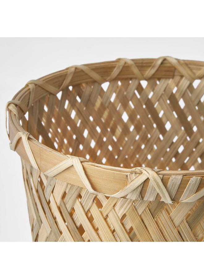 Green Tiger Plant pot, handmade bamboo, 12 cm - Image 3