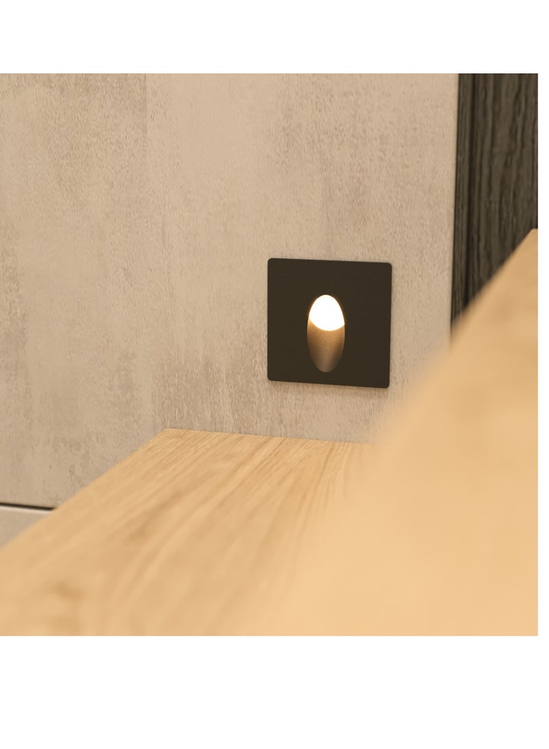 UCANDLE 6Pcs Black Frame Square Drawer Spotlight  - Image 1