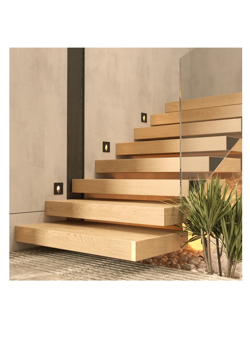 UCANDLE 6Pcs Black Frame Square Drawer Spotlight  - Image 2