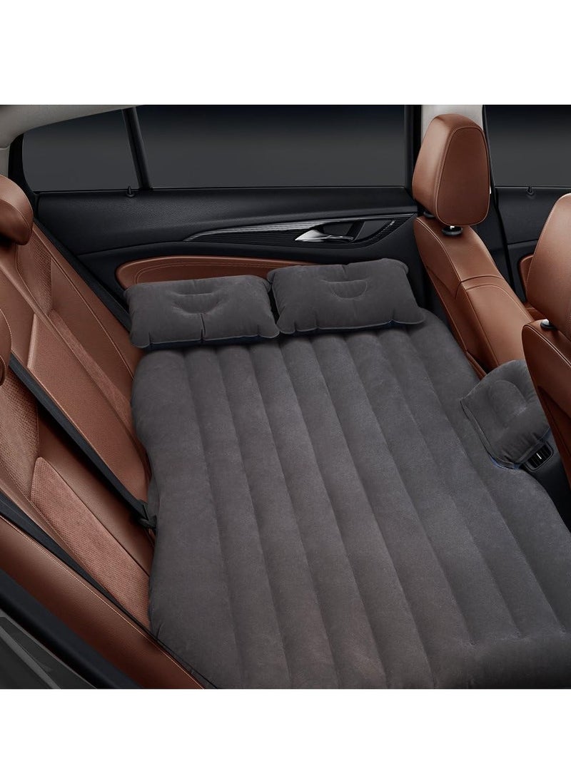 Car Inflatable Mattress，Air Mattress，Car Inflatable Bed，Travel Inflatable Back Seat Air Bed Cushion with 2 Pillows and Air Pump for Car Camping（Black） - Image 1