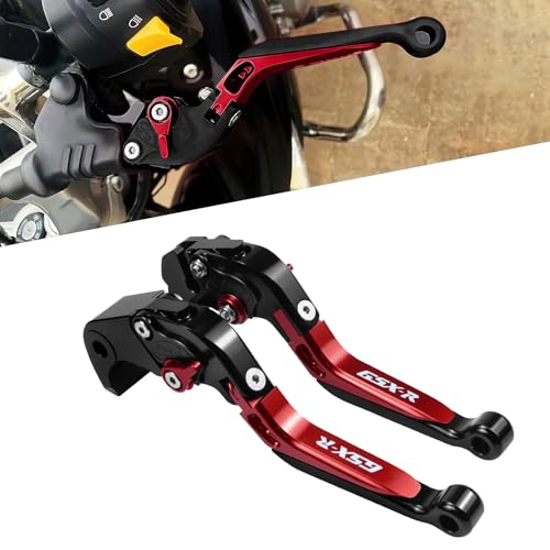 XIDAODIT for Suzuki GSXR 600 750(2006-2024) 1000R(2009-2024) GSX-R 1000(2005-2006) Motorcycle Clutch Lever Folding Extendable Adjustable Handlebars Brake and Clutch Levers Set(Red) - Image 4