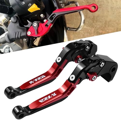 XIDAODIT for Suzuki GSXR 600 750(2006-2024) 1000R(2009-2024) GSX-R 1000(2005-2006) Motorcycle Clutch Lever Folding Extendable Adjustable Handlebars Brake and Clutch Levers Set(Red) - Image 3