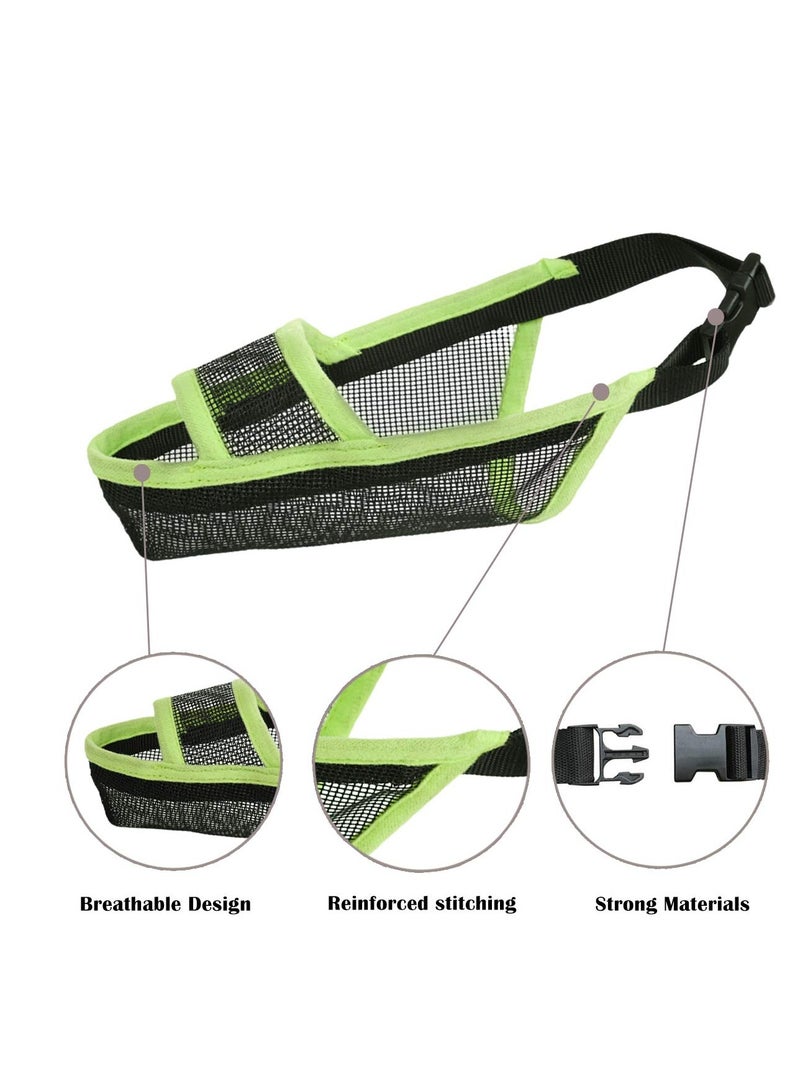 Nylon Dog Muzzle for Small Medium Large Dogs Air Mesh Breathable and Drinkable Pet Muzzle Cover for Anti-Biting Anti-Barking Licking - Image 2