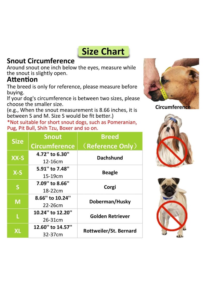 Nylon Dog Muzzle for Small Medium Large Dogs Air Mesh Breathable and Drinkable Pet Muzzle Cover for Anti-Biting Anti-Barking Licking - Image 3