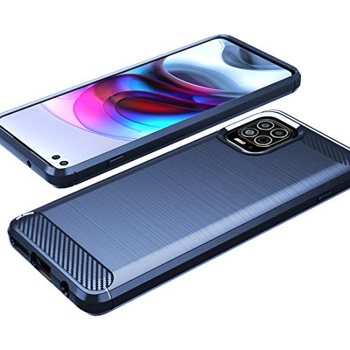 Osophter for Moto G100 Case,Moto Edge S Case with 2pcs Screen Protector Shock-Absorption Flexible TPU Rubber Protective Cell Phone Cover for Motorola Moto G100(Navy Blue) - Image 4