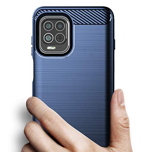 Osophter for Moto G100 Case,Moto Edge S Case with 2pcs Screen Protector Shock-Absorption Flexible TPU Rubber Protective Cell Phone Cover for Motorola Moto G100(Navy Blue) - Image 3