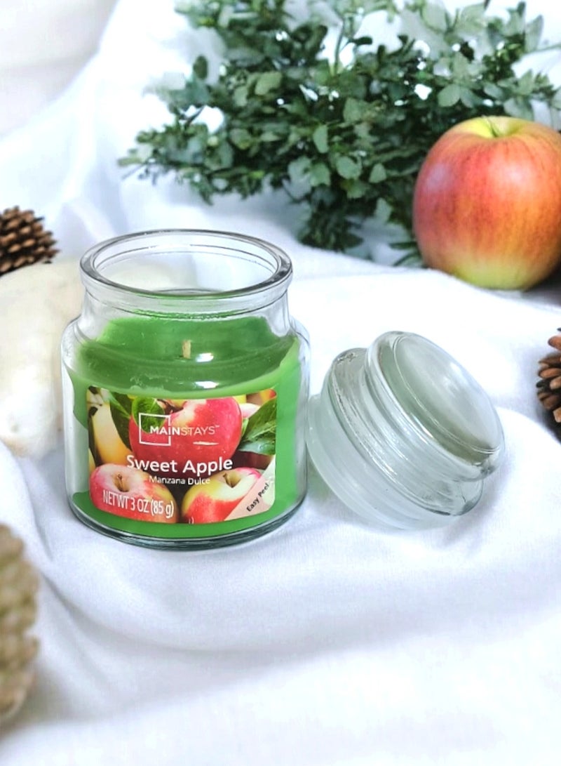 Sweet Apple Scented Jar Candle with Lid 85 g