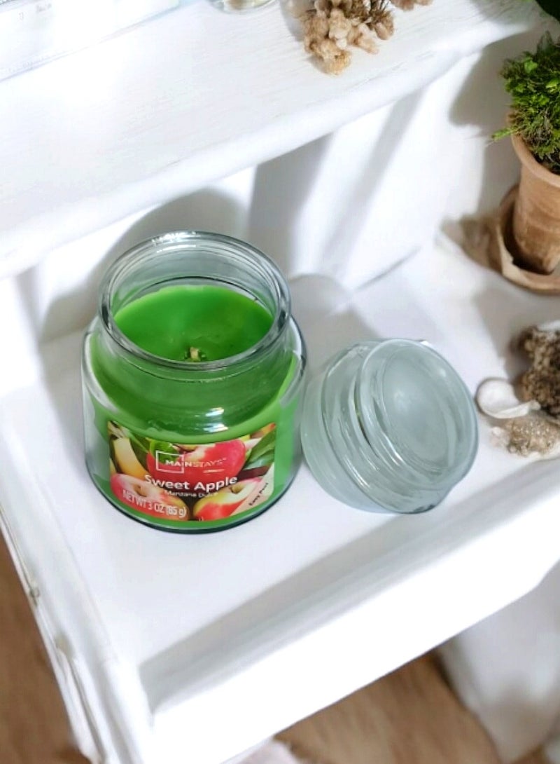 Sweet Apple Scented Jar Candle with Lid 85 g
