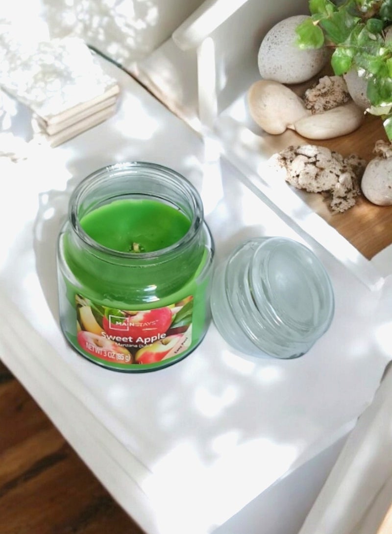 Sweet Apple Scented Jar Candle with Lid 85 g