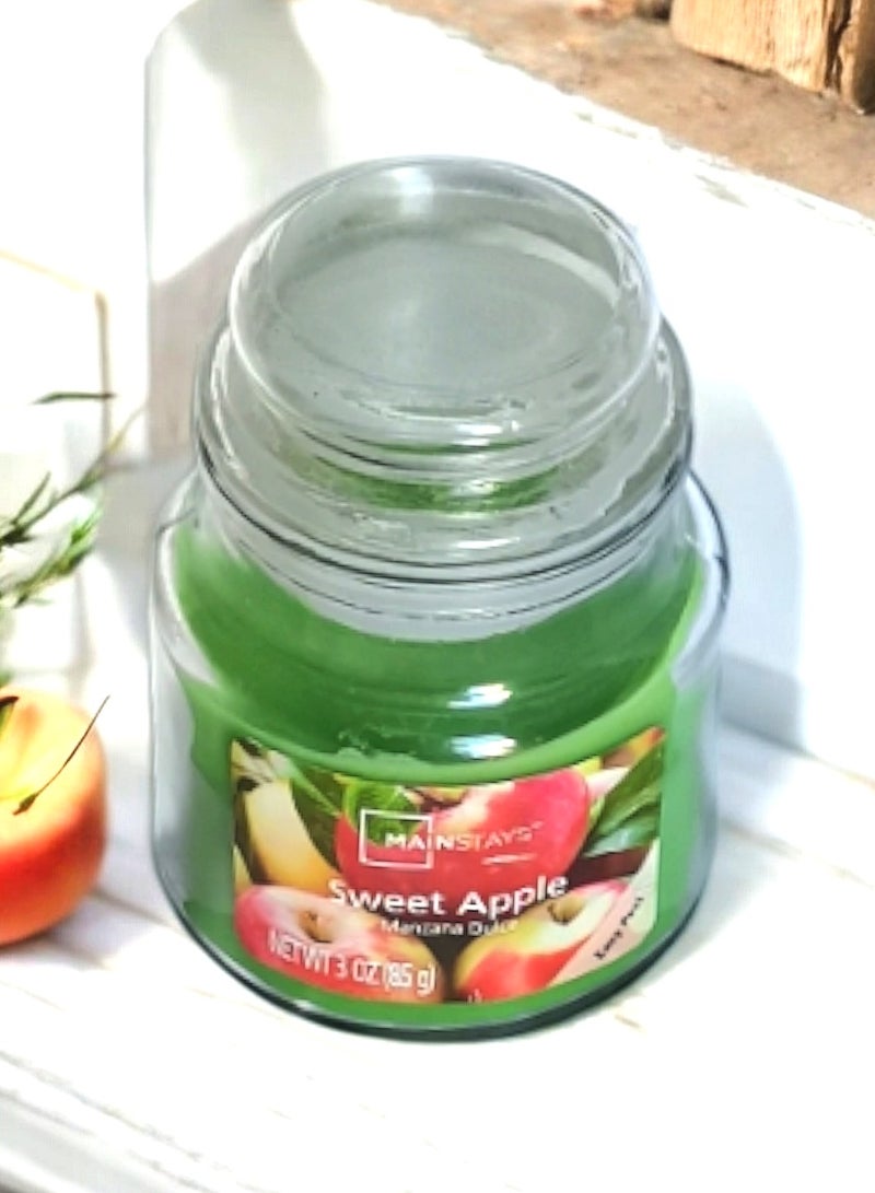 Sweet Apple Scented Jar Candle with Lid 85 g