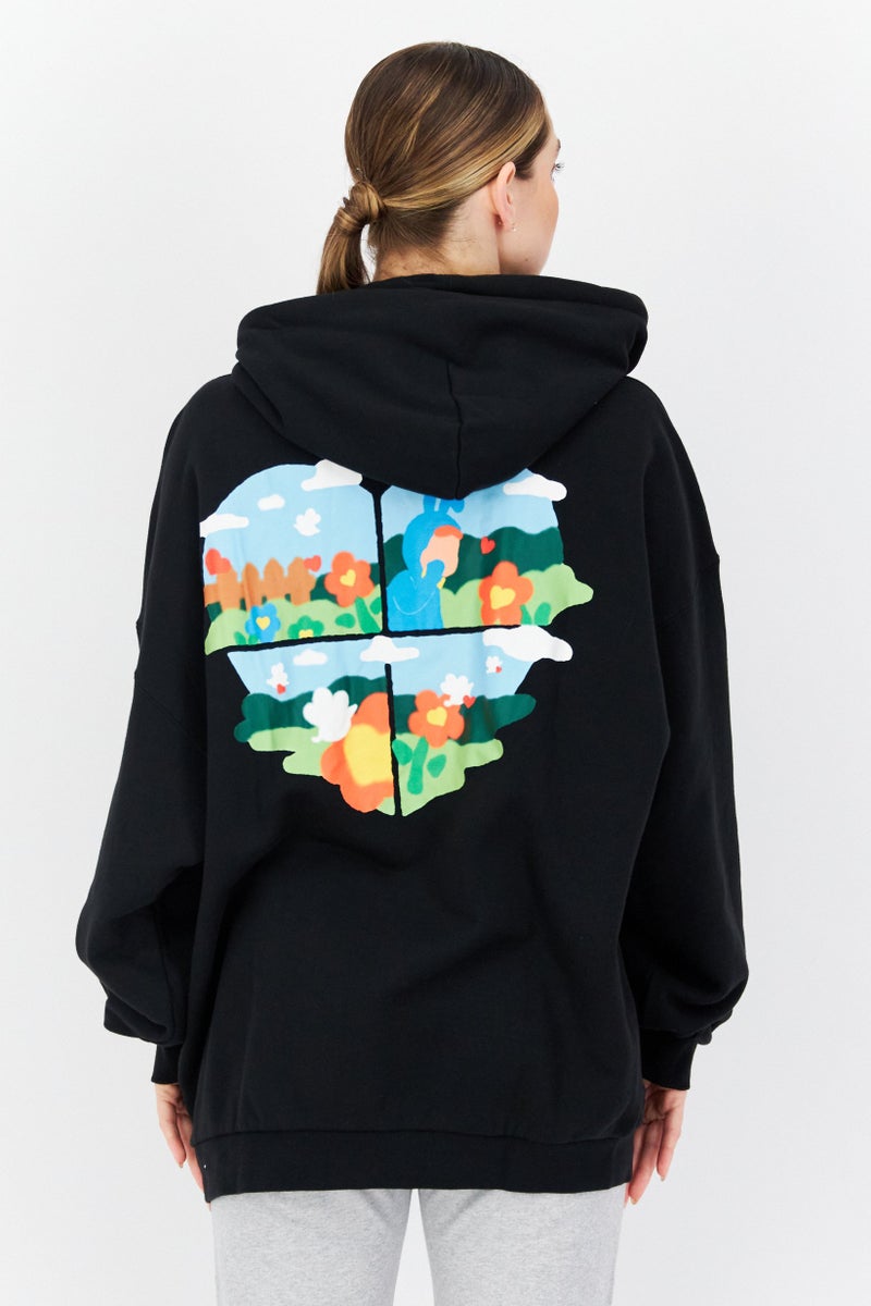 adidas Originals Women Sportswear Fit Outdoor Hoodie, Black - Image 3