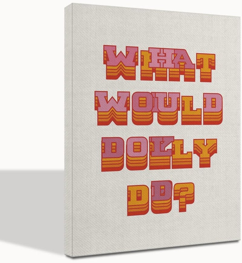 WKYAER Dolly Parton Inspirational Canvas Wall Art - Image 1